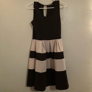 Black and white stripped dress